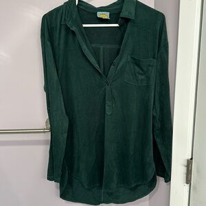 C&C California XS green long sleeve top